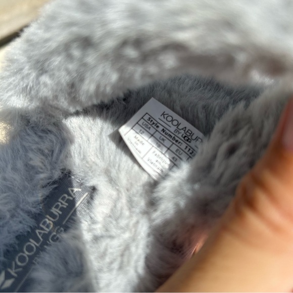 Koolarubba by UGG furry fluffy double strap slide on Sz 12 - Picture 2 of 9